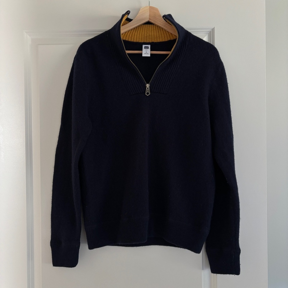 Men's Navy Half-Zip Sweater